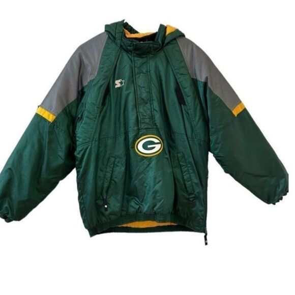 Vintage Starter NFL Pro Line Vintage Green Bay Packers Hooded Jacket Men's Size